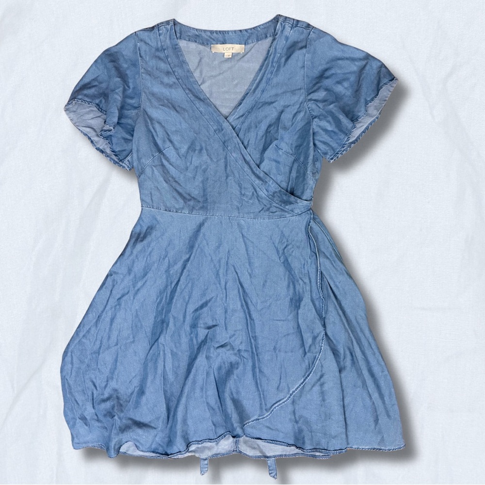 LOFT Denim Blue Mini Dress